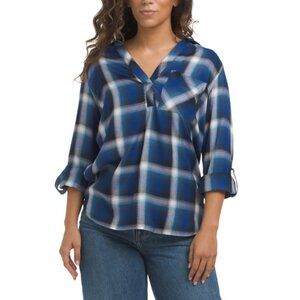 DASH Blue Plaid Shirt